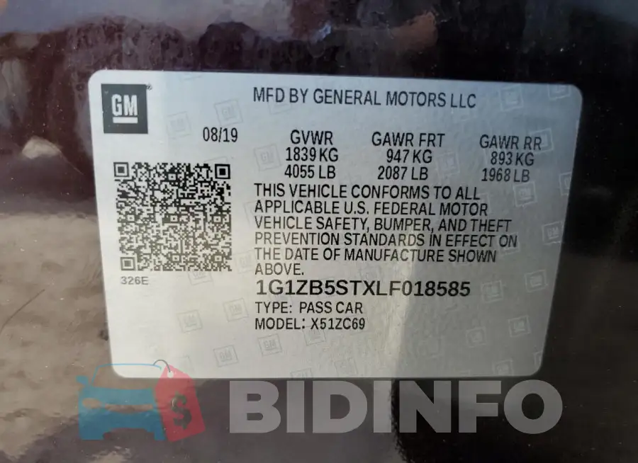1G1ZB5STXLF018585 Photo# 12
