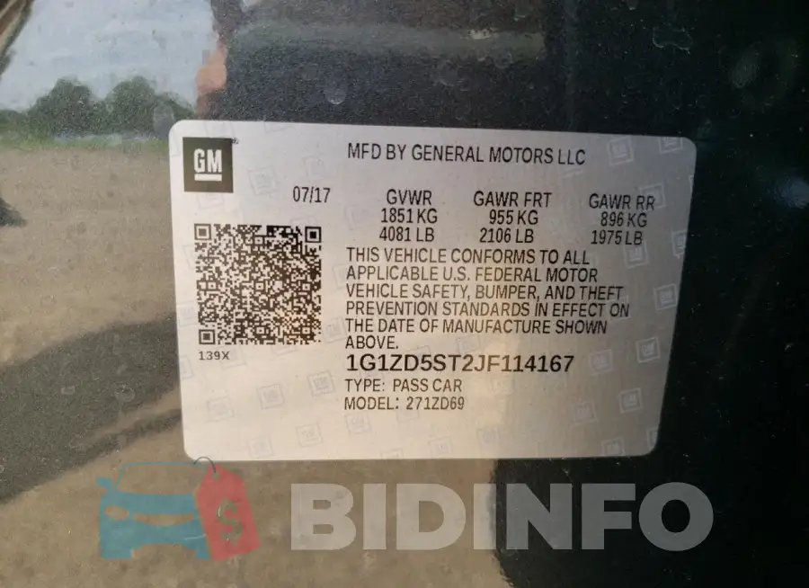 1G1ZD5ST2JF114167 Photo# 12