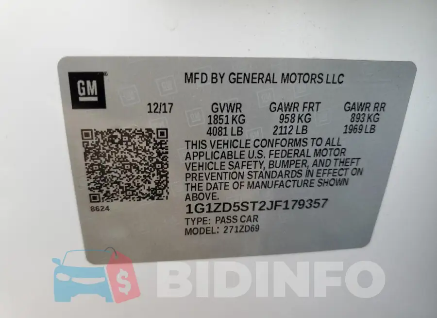 1G1ZD5ST2JF179357 Photo# 12