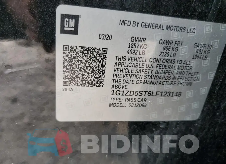 1G1ZD5ST6LF123148 Photo# 12