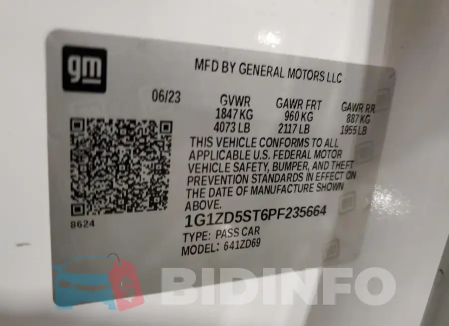 1G1ZD5ST6PF235664 Photo# 12