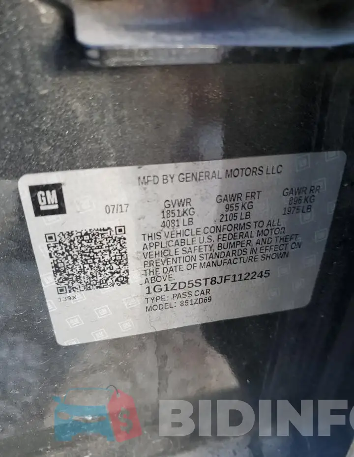 1G1ZD5ST8JF112245 Photo# 12