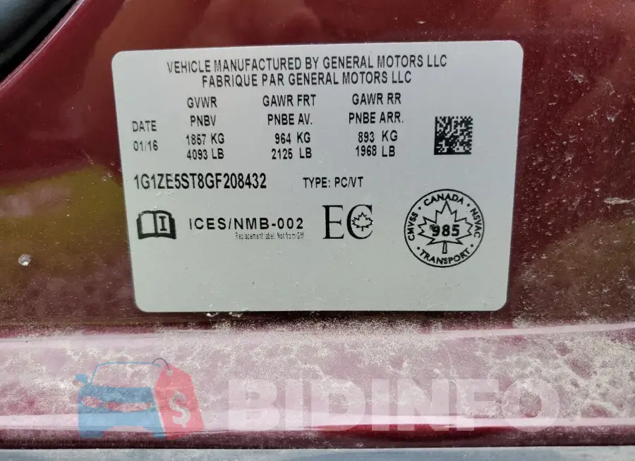 1G1ZE5ST8GF208432 Photo# 12
