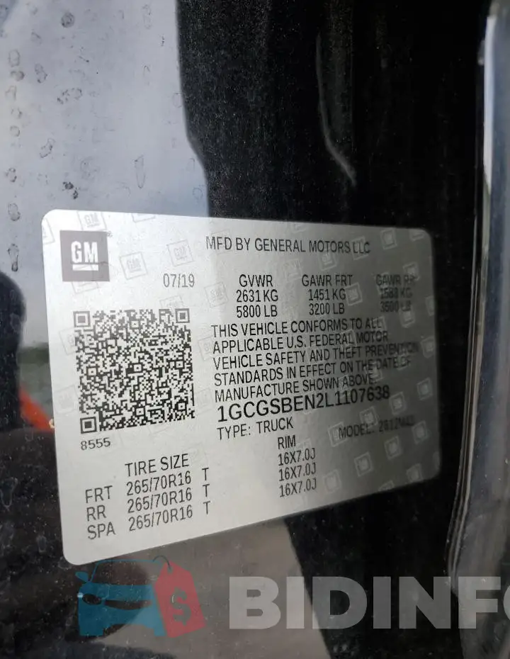 1GCGSBEN2L1107638 Photo# 12