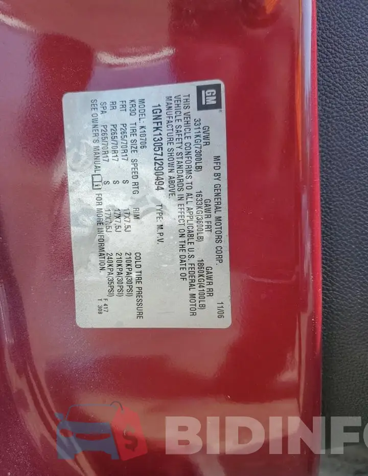 1GNFK13057J290494 Photo# 13