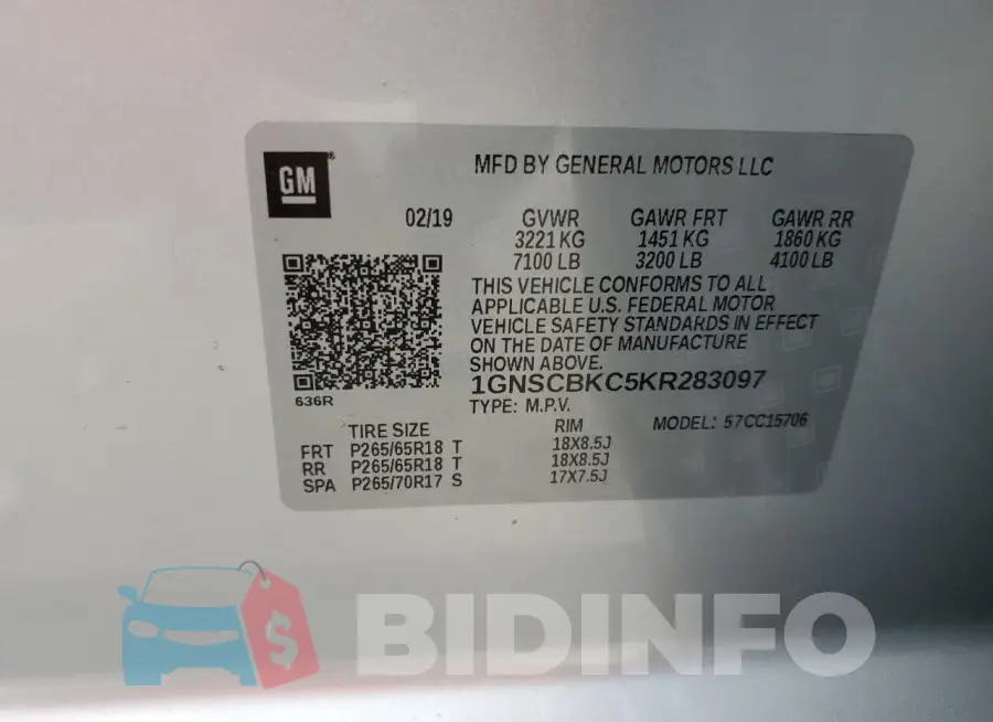 1GNSCBKC5KR283097 Photo# 13