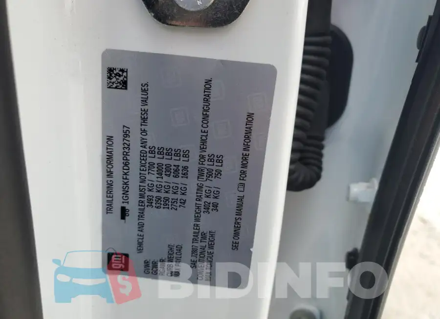 1GNSKFKD6PR327957 Photo# 14