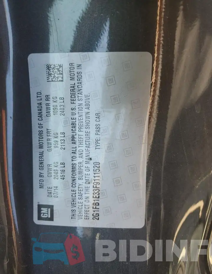 2G1FB1E33F9111520 Photo# 12