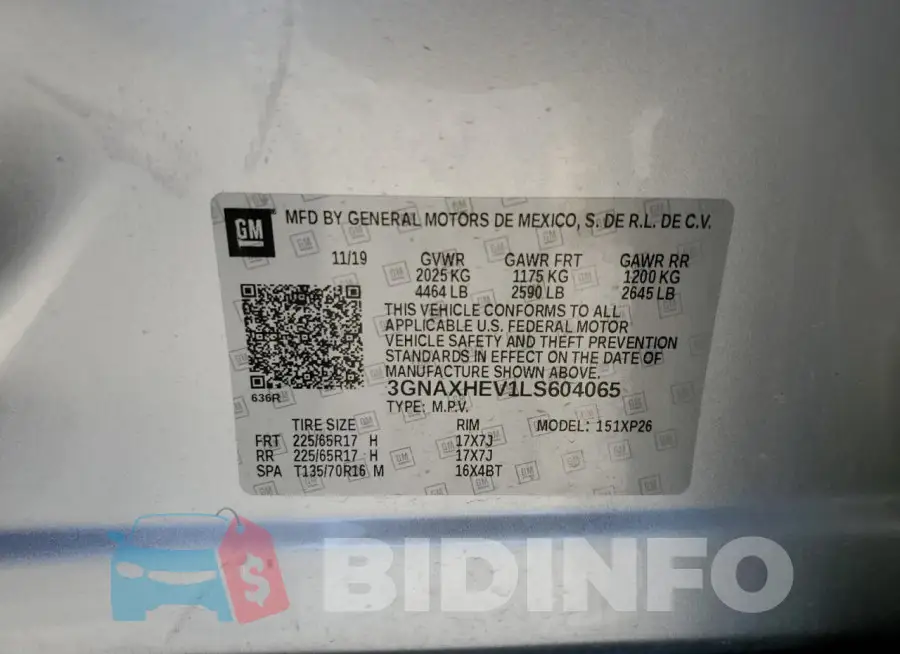 3GNAXHEV1LS604065 Photo# 13