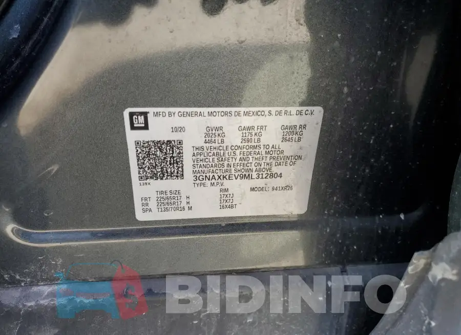 3GNAXKEV9ML312804 Photo# 13