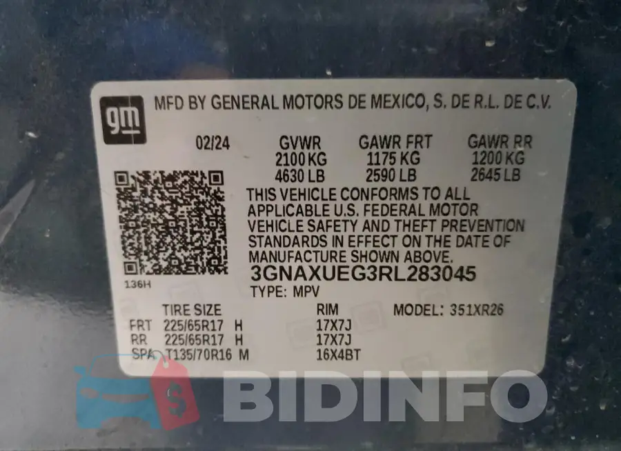 3GNAXUEG3RL283045 Photo# 13