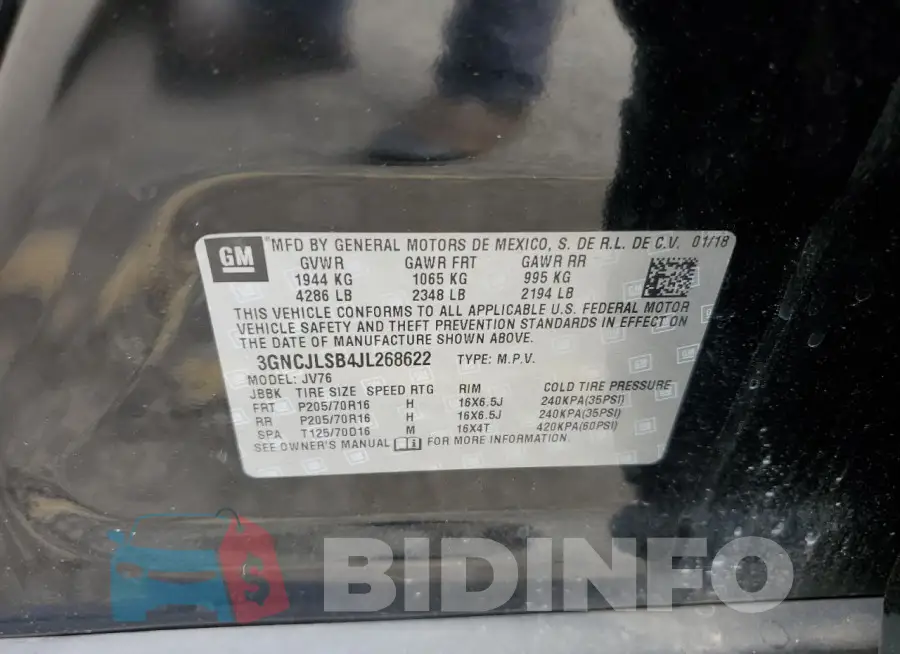 3GNCJLSB4JL268622 Photo# 12