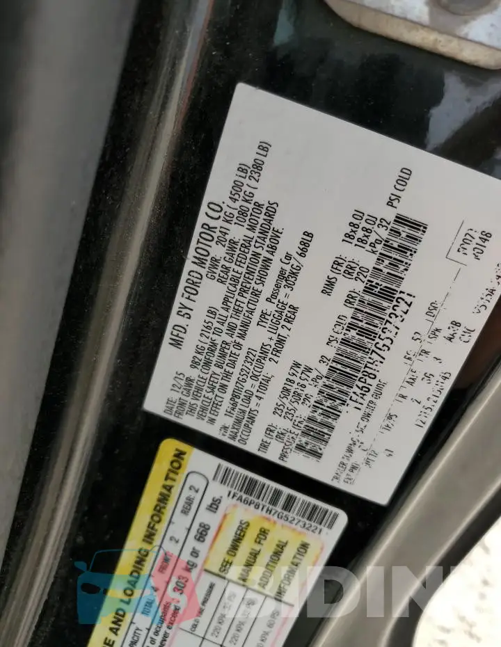 1FA6P8TH7G5273221 Photo# 12