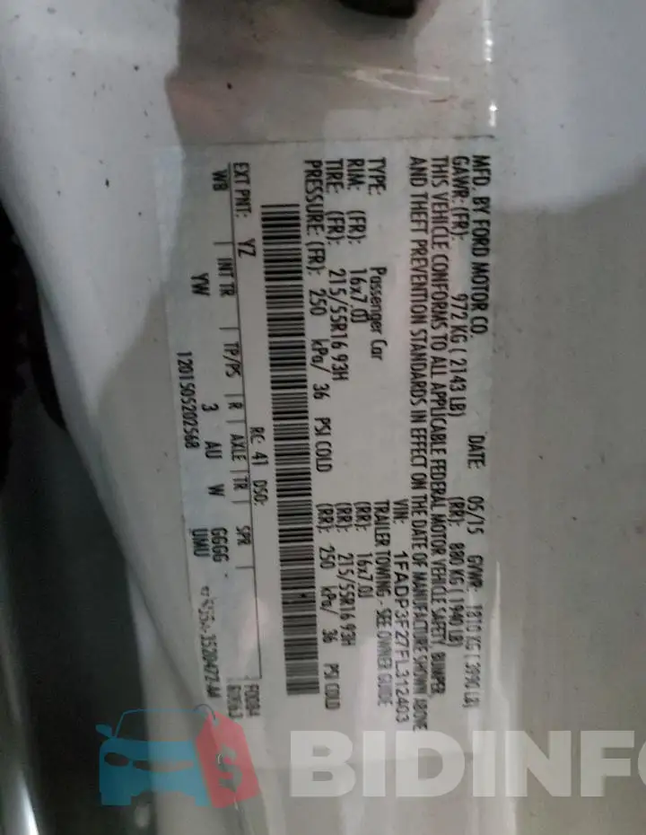 1FADP3F27FL312403 Photo# 12