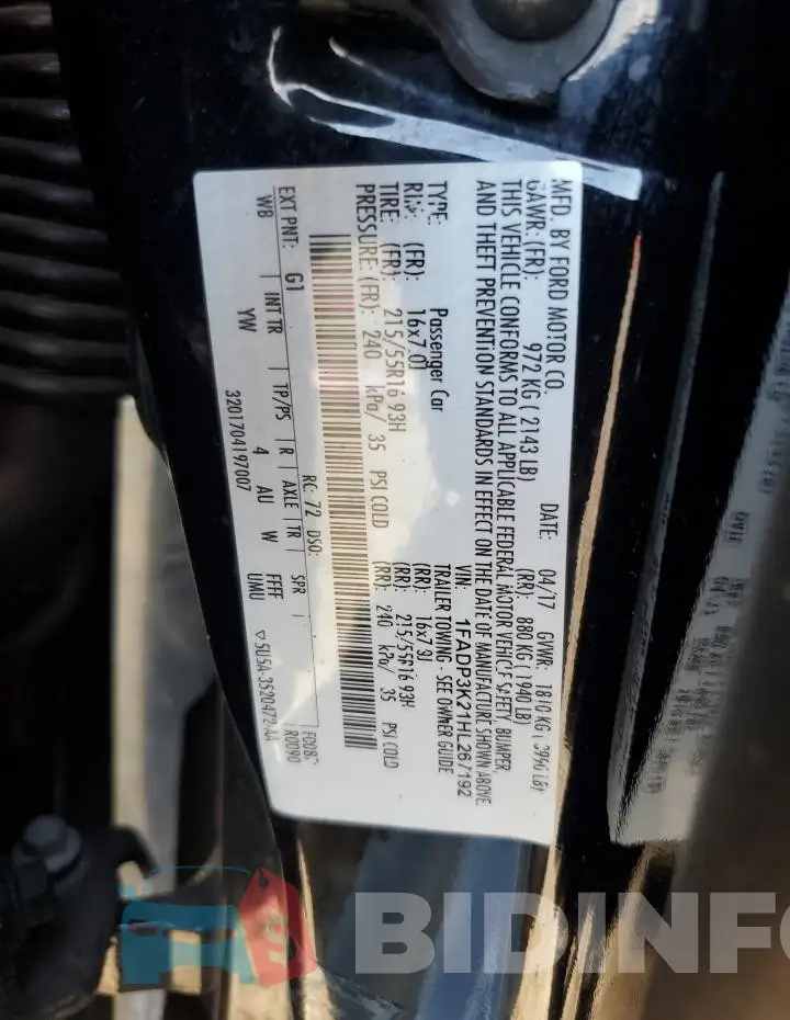 1FADP3K21HL267192 Photo# 12