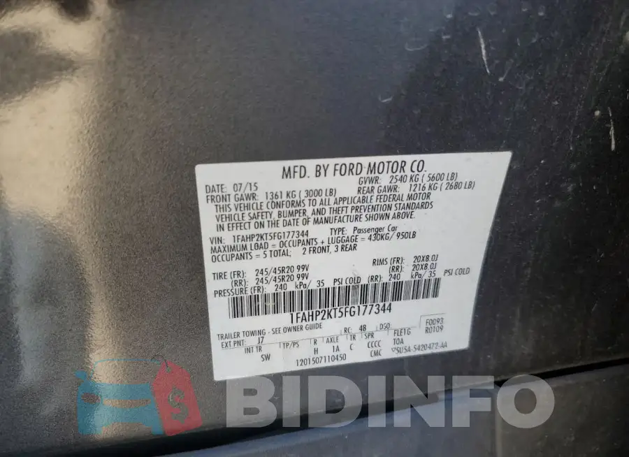1FAHP2KT5FG177344 Photo# 12