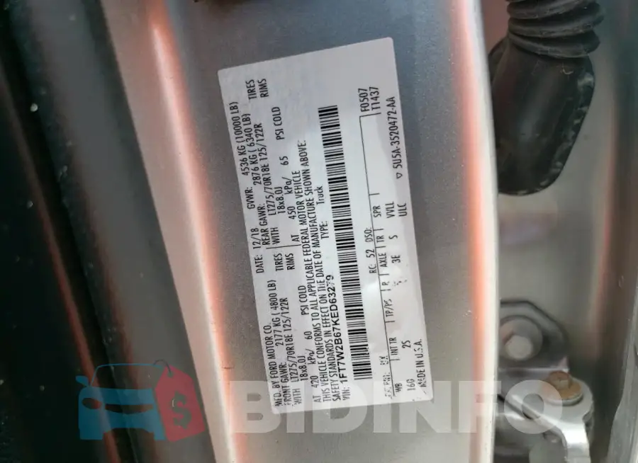 1FT7W2B67KED63279 Photo# 12