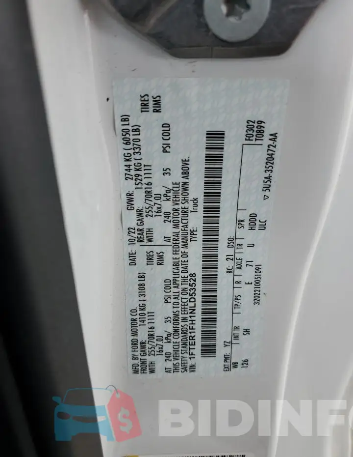 1FTER1FH1NLD53528 Photo# 12