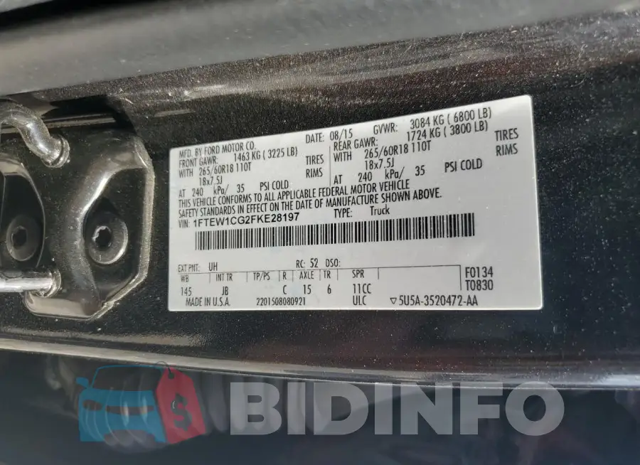 1FTEW1CG2FKE28197 Photo# 12