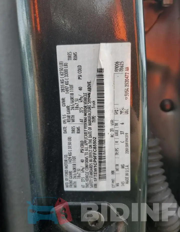 1FTEW1CP9FFC85502 Photo# 12