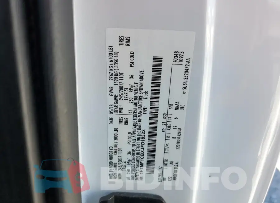 1FTMF1CBXJFD18323 Photo# 12