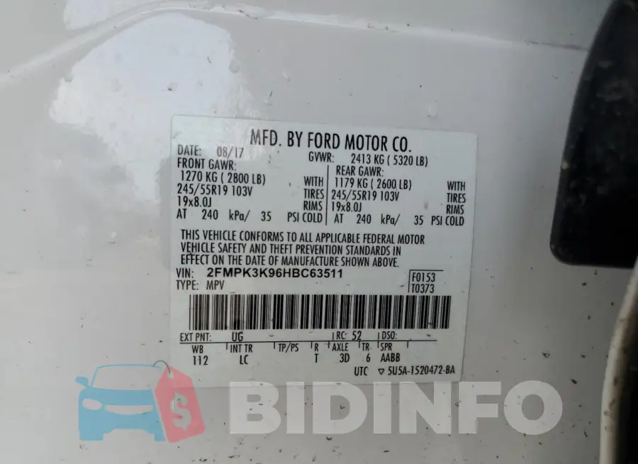 2FMPK3K96HBC63511 Photo# 13