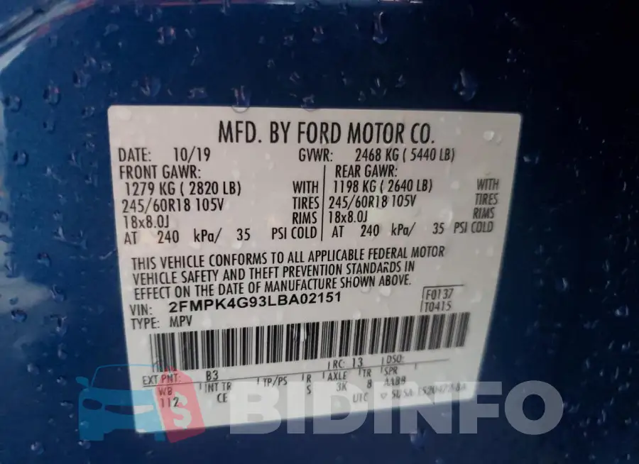 2FMPK4G93LBA02151 Photo# 14