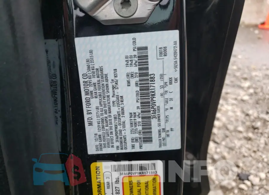 3FA6P0VP9KR171883 Photo# 12