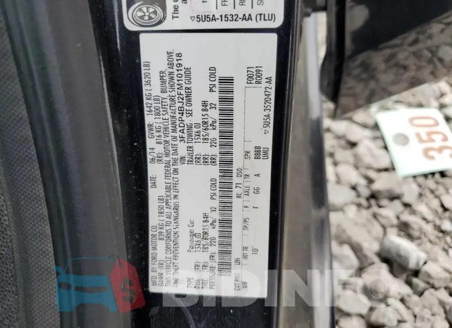 3FADP4BJ2FM101918 Photo# 13