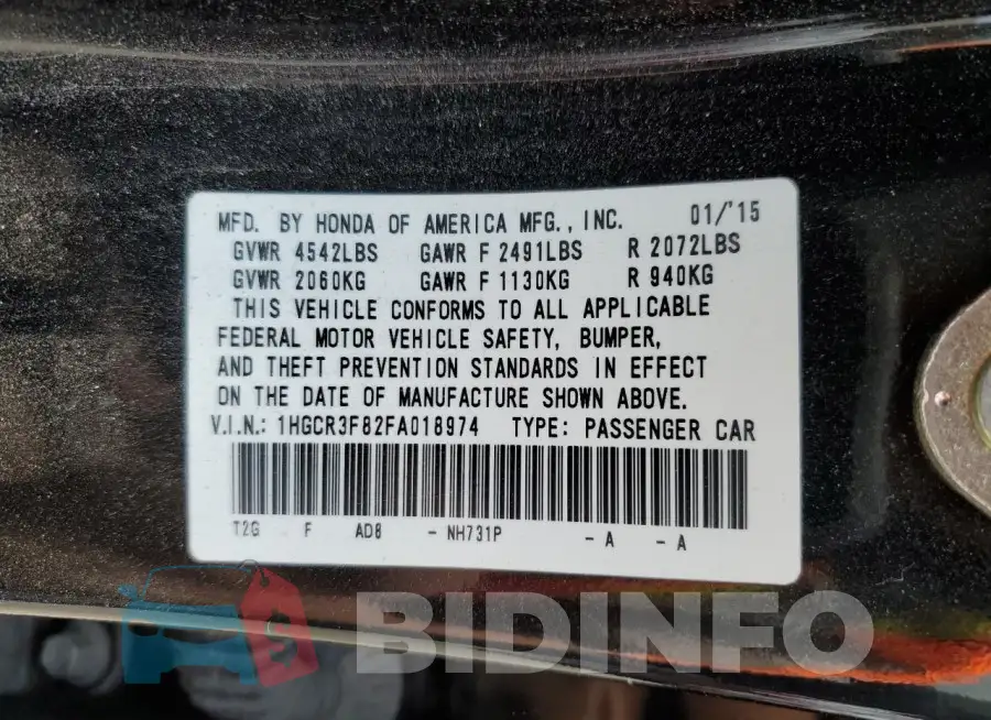 1HGCR3F82FA018974 Photo# 12
