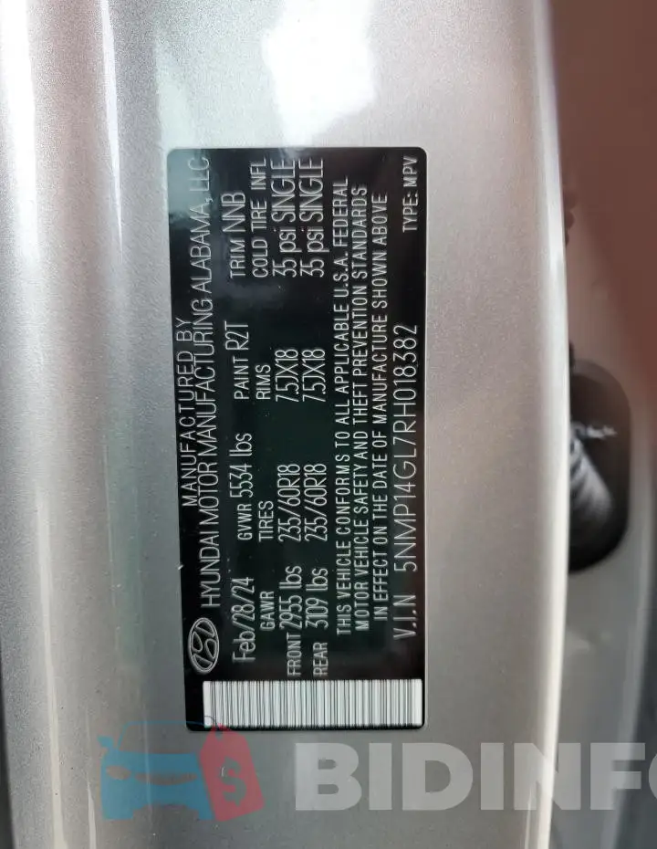 5NMP14GL7RH018382 Photo# 13