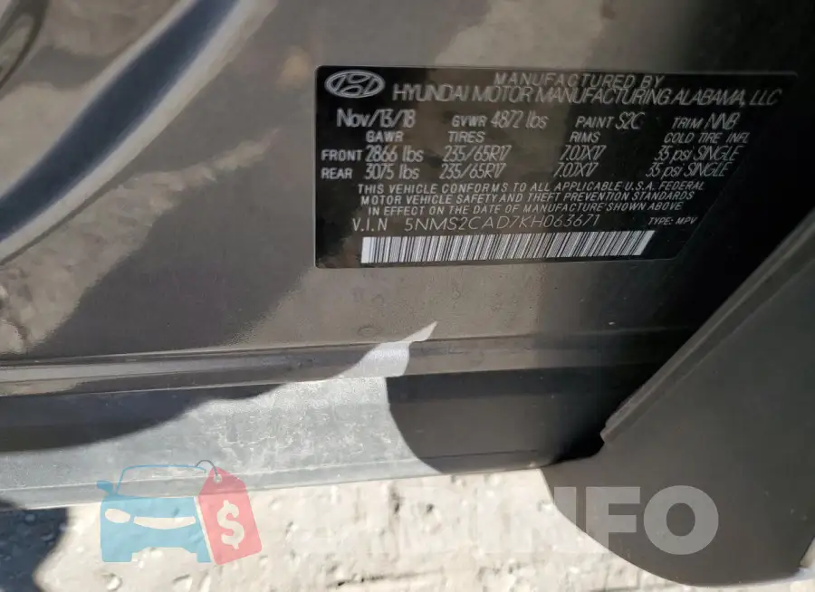 5NMS2CAD7KH063671 Photo# 13