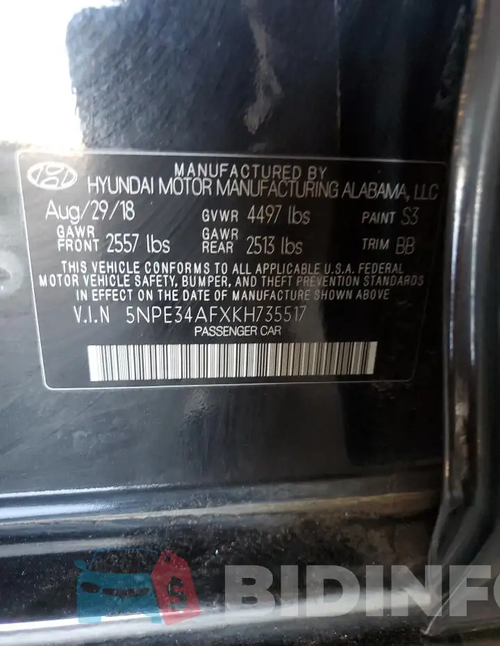 5NPE34AFXKH735517 Photo# 12