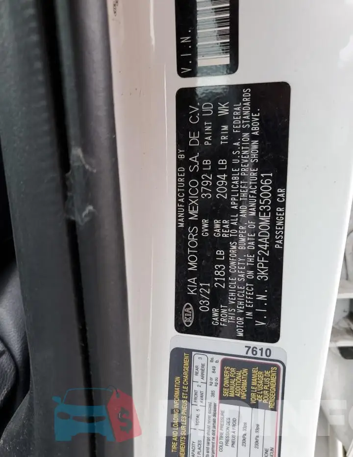 3KPF24AD0ME350061 Photo# 12