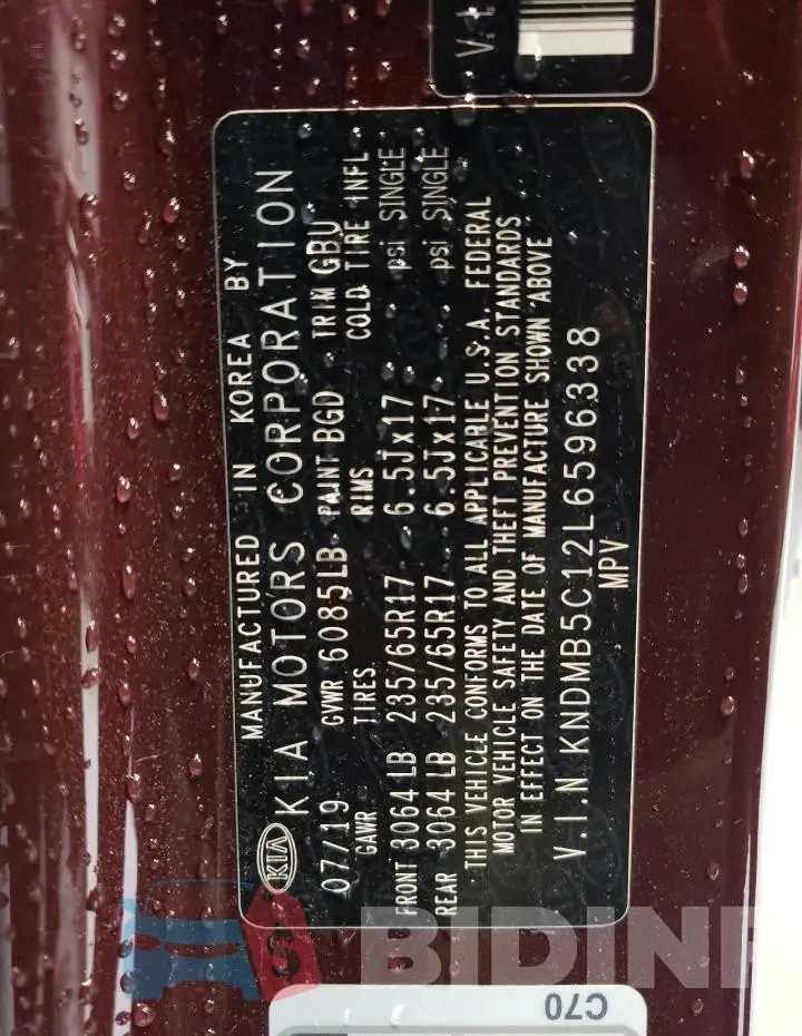 KNDMB5C12L6596338 Photo# 14