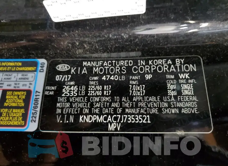 KNDPMCAC7J7353521 Photo# 13