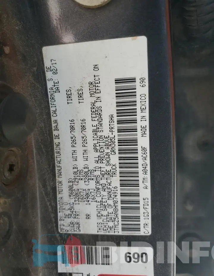 3TMCZ5AN8HM074916 Photo# 12