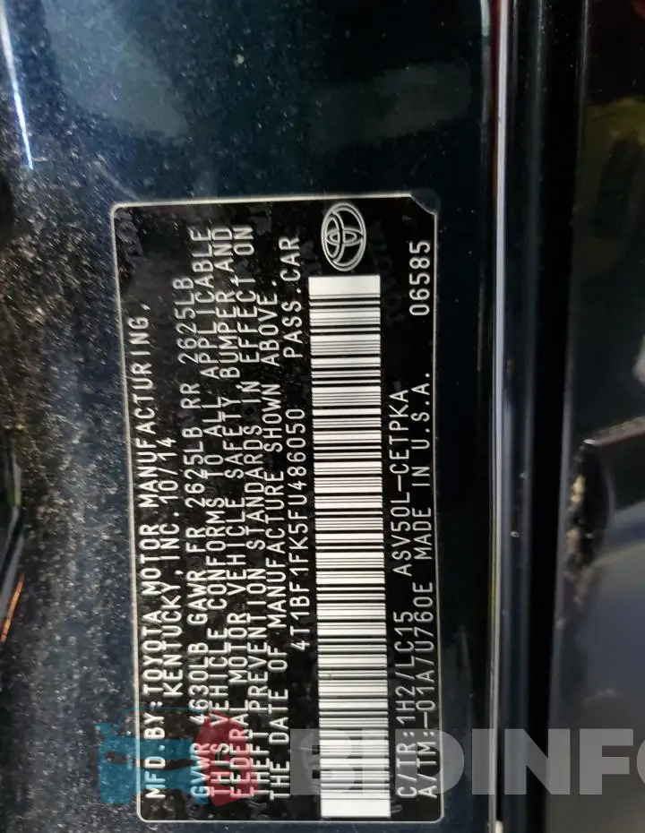 4T1BF1FK5FU486050 Photo# 12