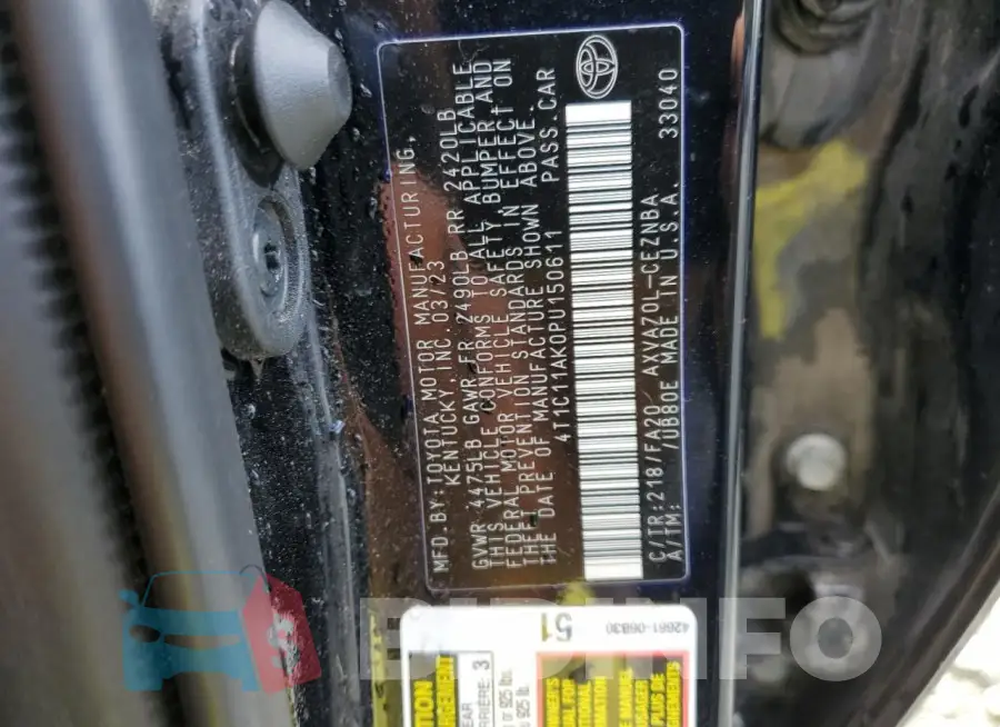 4T1C11AK0PU150611 Photo# 12