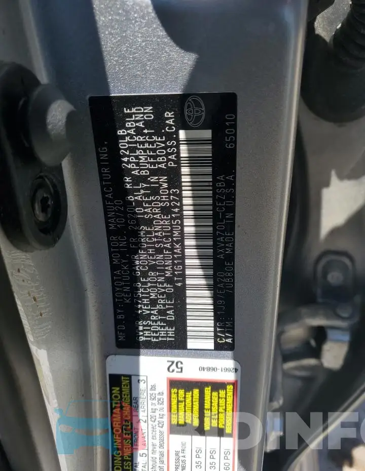 4T1G11AK1MU514273 Photo# 13