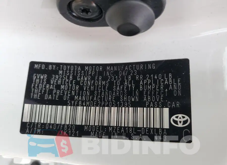 5YFB4MDE2PP051395 Photo# 13