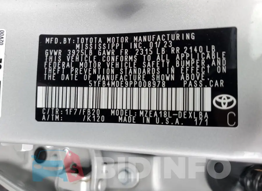 5YFB4MDE9PP008978 Photo# 13