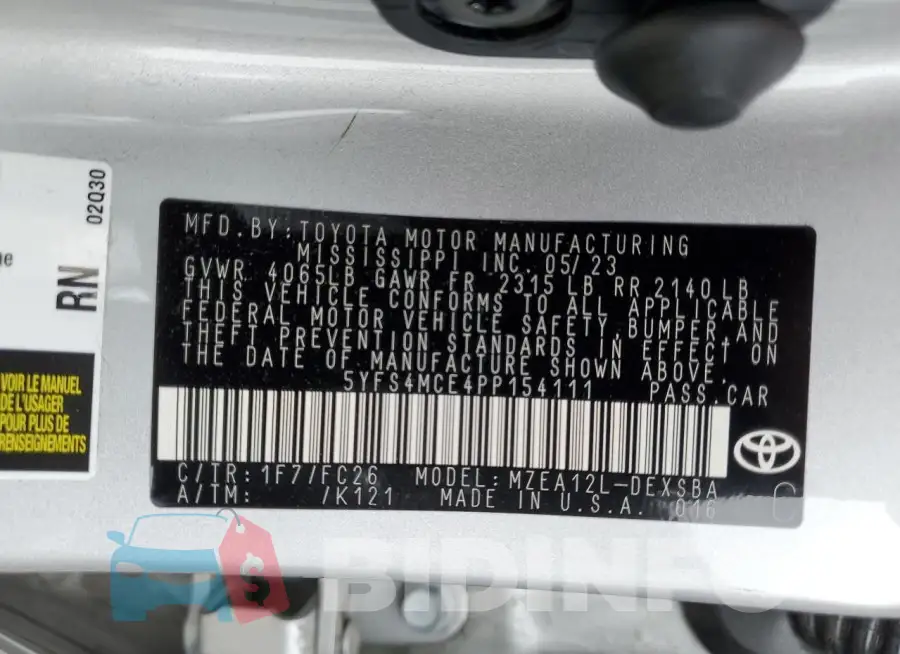 5YFS4MCE4PP154111 Photo# 12