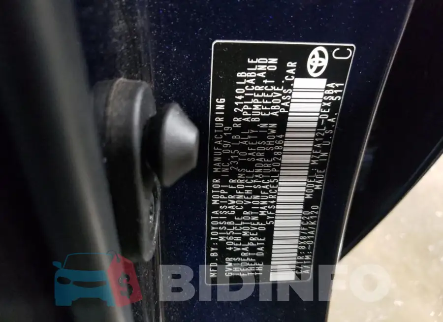 5YFS4RCE5LP028864 Photo# 13
