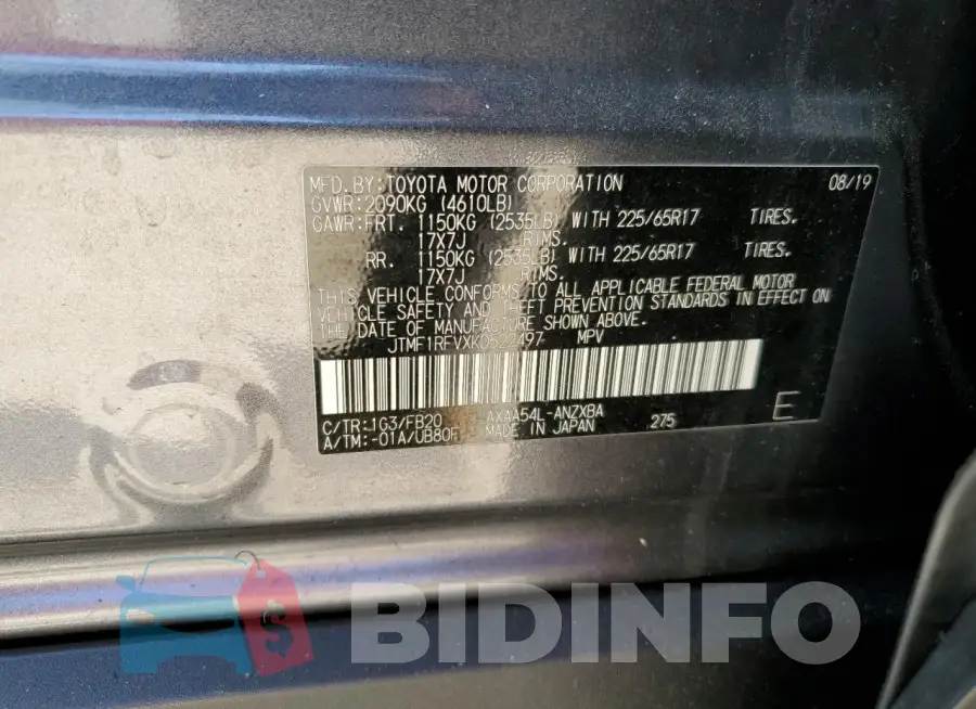 JTMF1RFVXKD522497 Photo# 13