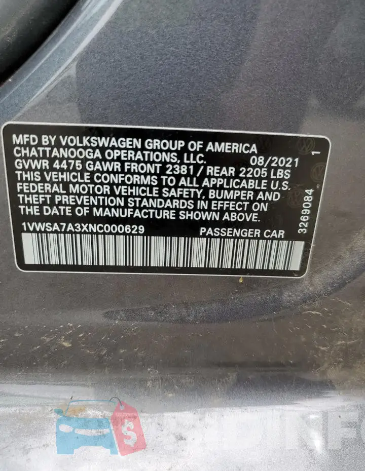 1VWSA7A3XNC000629 Photo# 13