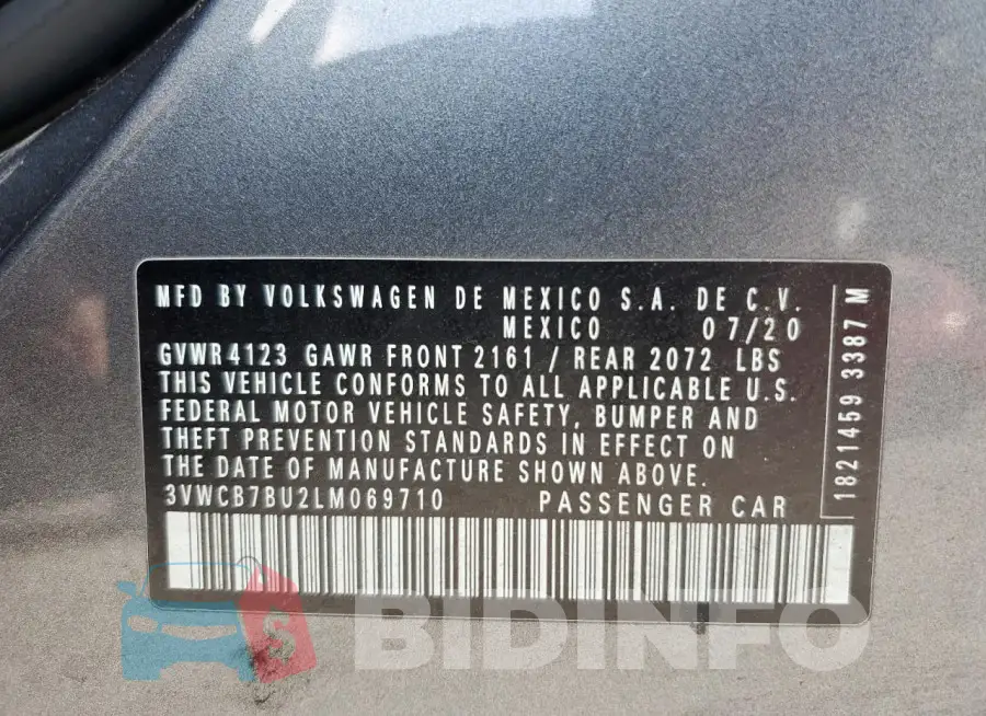 3VWCB7BU2LM069710 Photo# 12