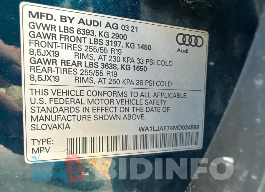WA1LJAF74MD034889 Photo# 10