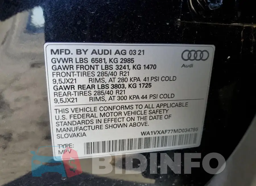 WA1VXAF77MD034795 Photo# 12