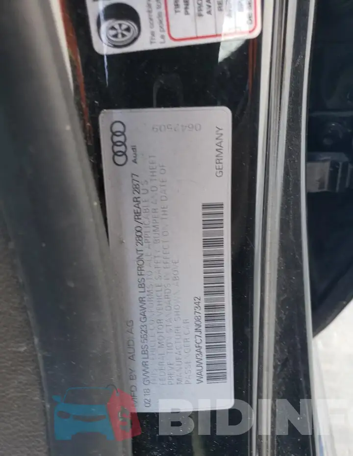 WAUW3AFC7JN087342 Photo# 12